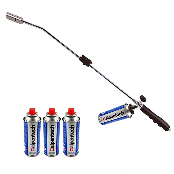 Desherbeur thermique piezo Chalumeau gaz   4 Recharges Desherbant thermique Brule herbes