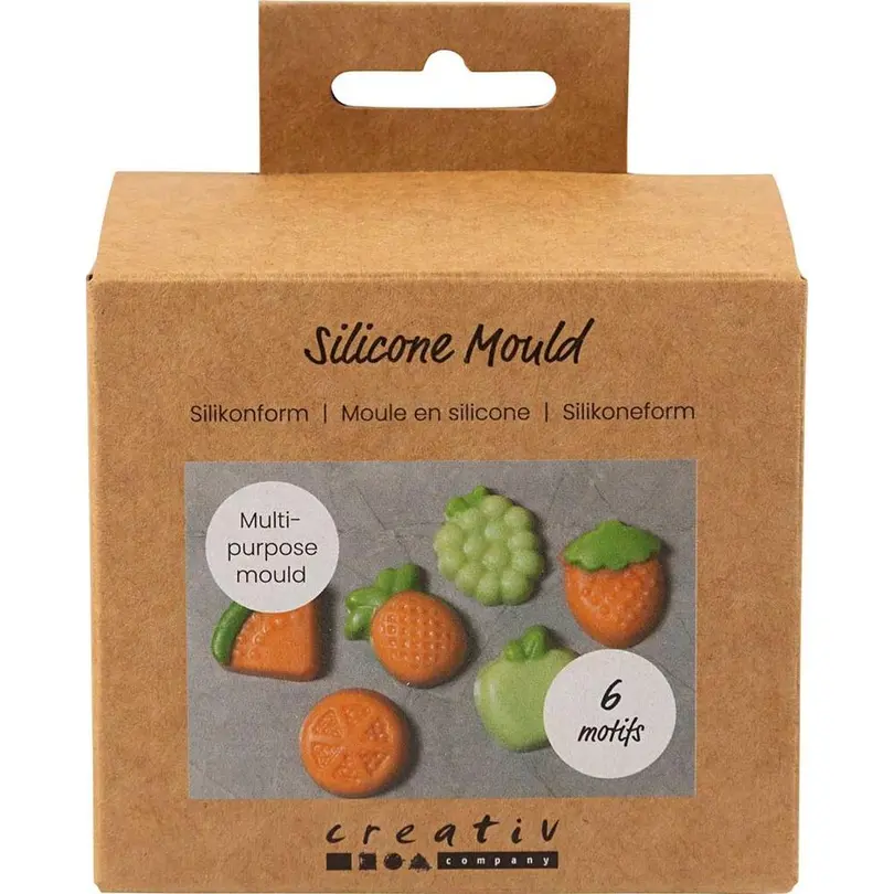 Silikonform 6er-Set Früchte