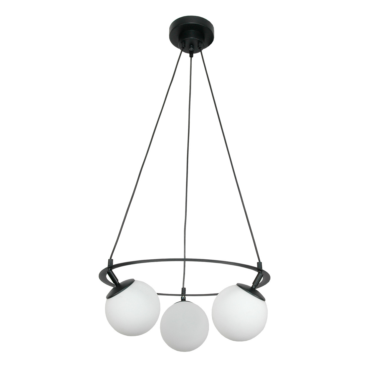 Lampa wisząca sufitowa loft EDYLIT białe kule LED 3xE14 ANKOR 15-362