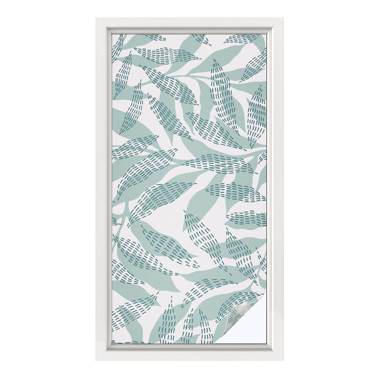 Folia okienna Zielone liście ochrona prywatności 50x100 Wallfluent