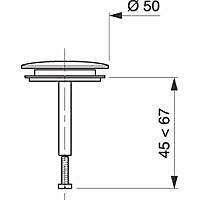Clapet rentrant Ø50 mm pour baignoire Wirquin