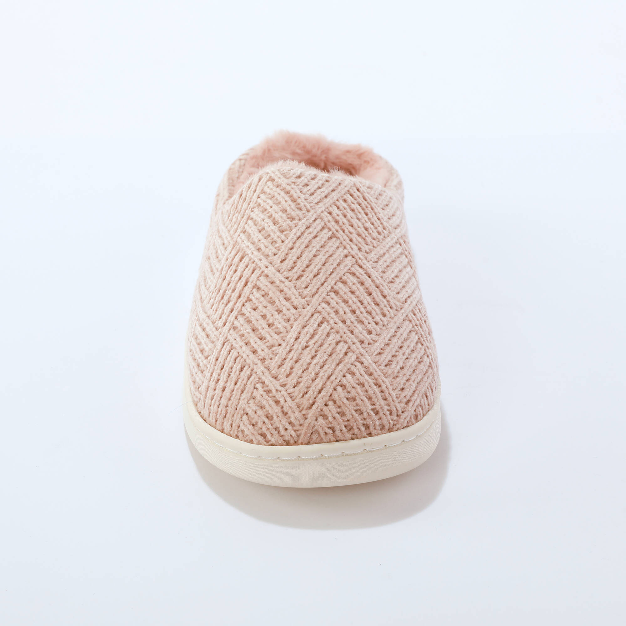 Chaussons forme mule fourrés