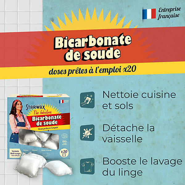 Bicarbonate de soude doses 20 x 20g Starwax Fabulous