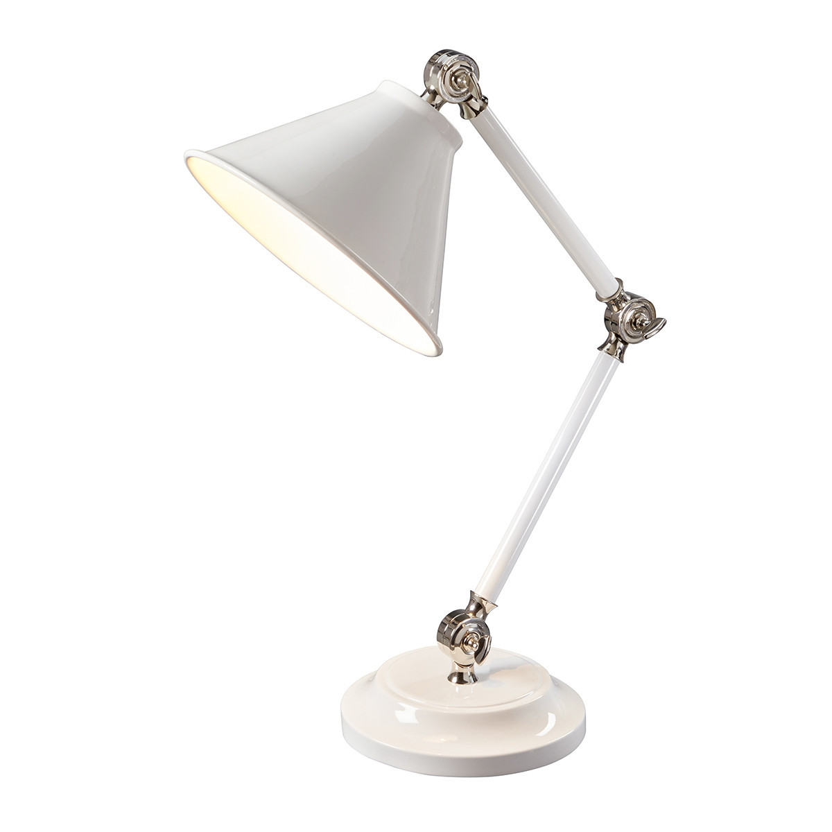 Lampka biurkowa retro nikiel Provence Element 1xE27x60W wys:52cm Elstead