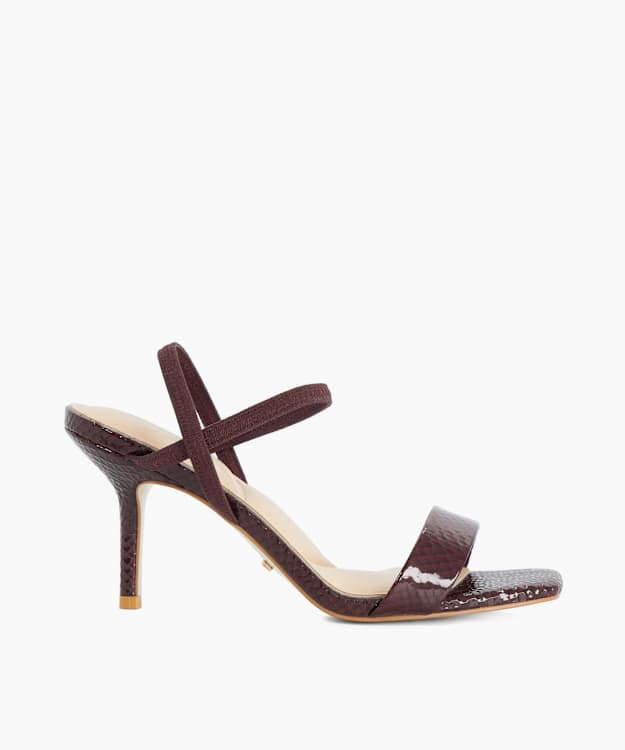 Methodical Burgundy - Mid Height Strappy Sandals