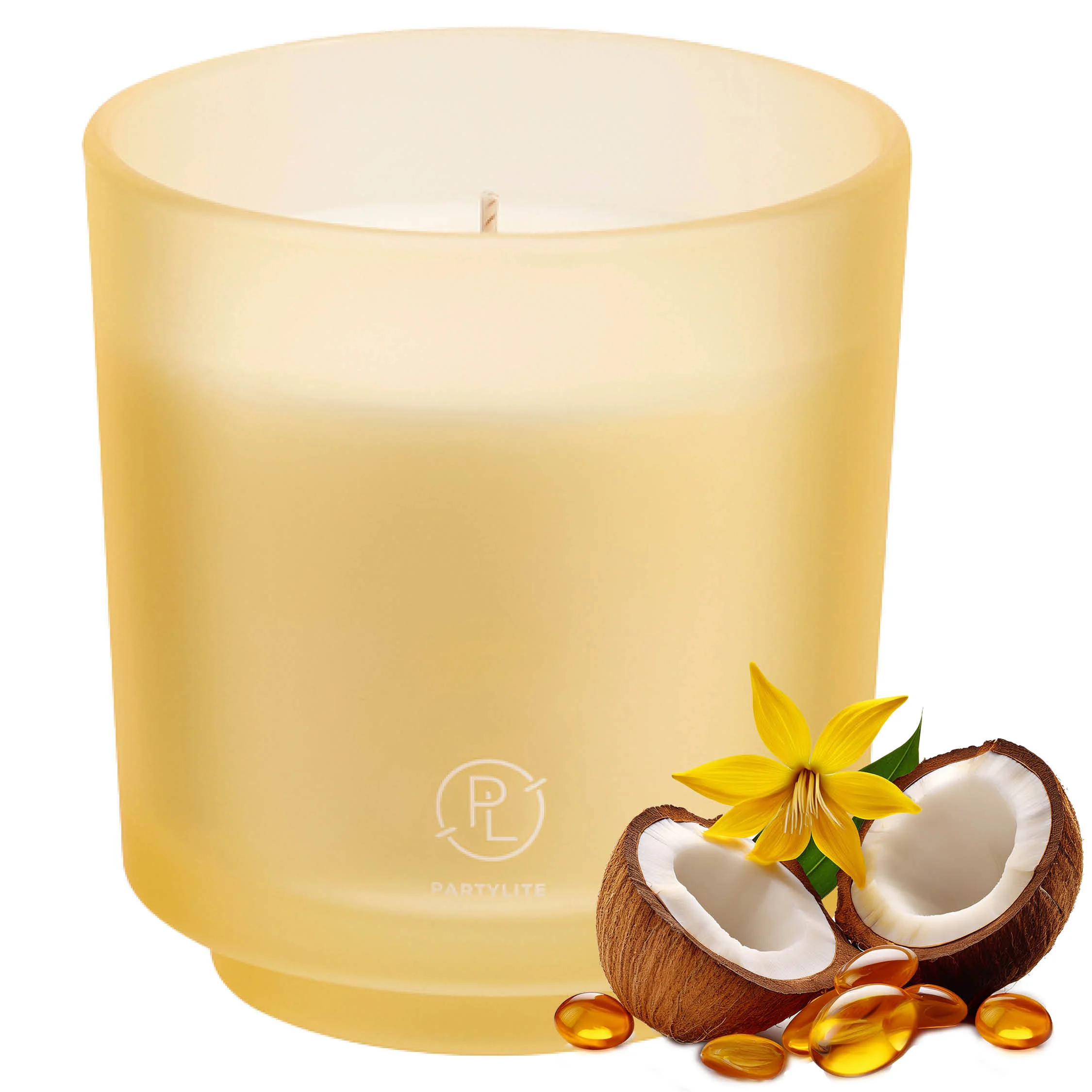 Refillable by PartyLite Coastal Amber & Shea Jar Candle