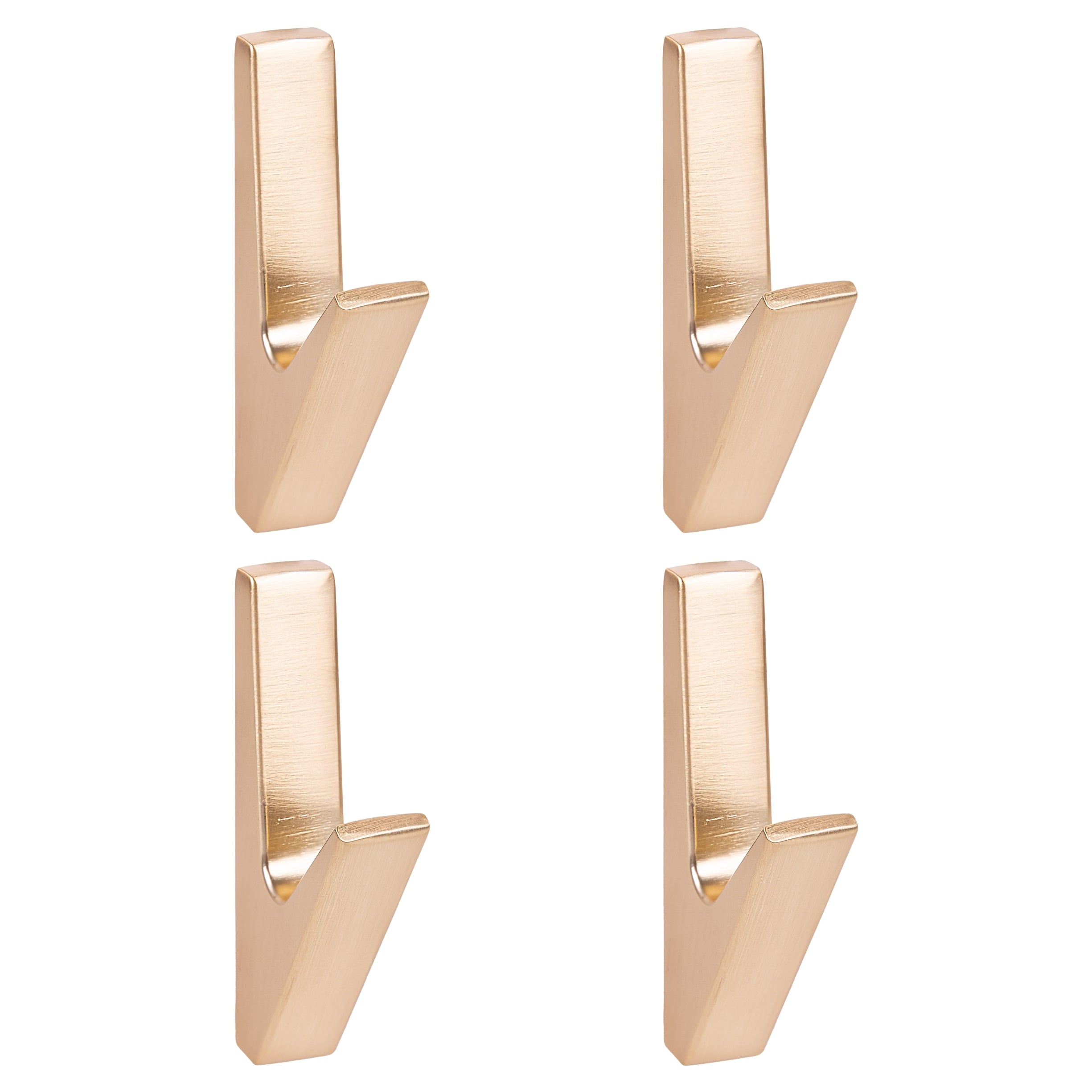 QUVIO Wandkapstok - Metaal - Goud - Set van 4