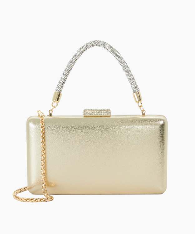 Beaut Gold - Diamante Handle Evening Bag