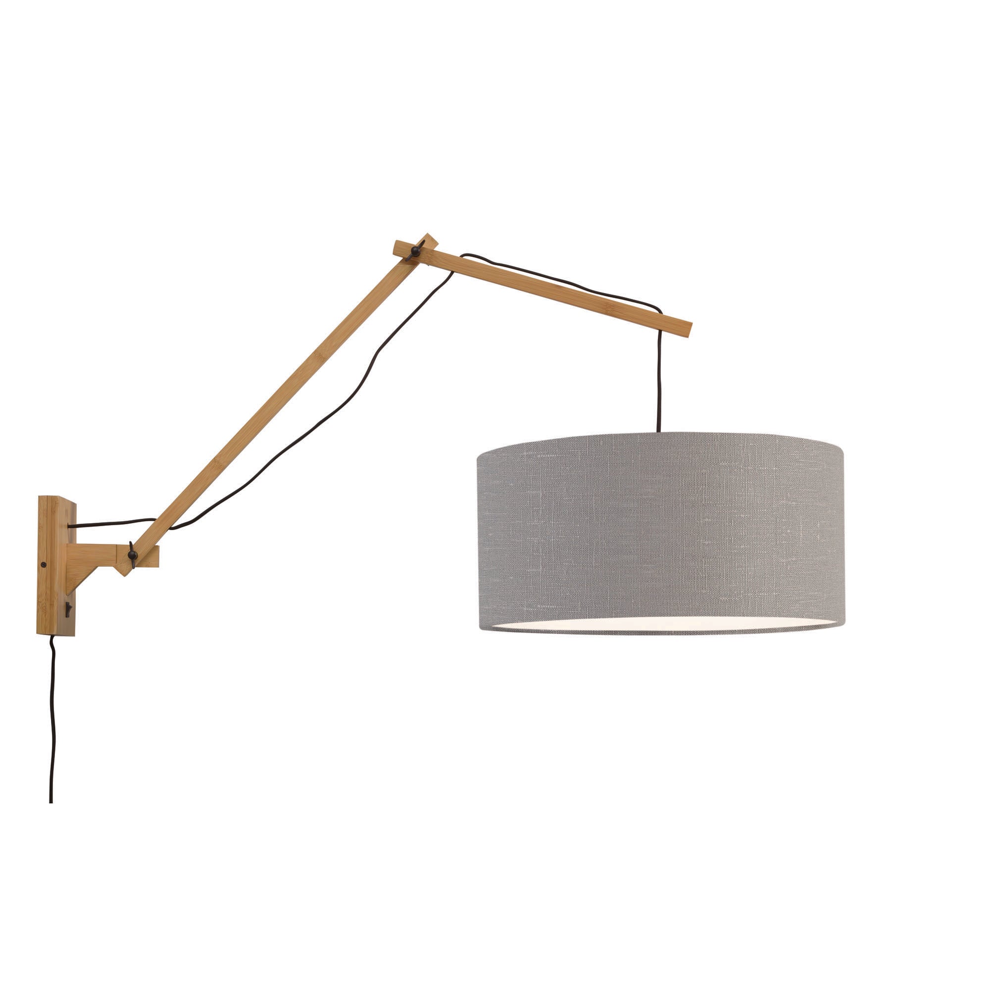 GOOD&MOJO wandlamp Andes - bruin - Ø47cm