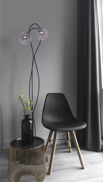 Lampa podłogowa czarno-grafitowa RUBIN2xE14x40W wym:155x30x30cm Kaja