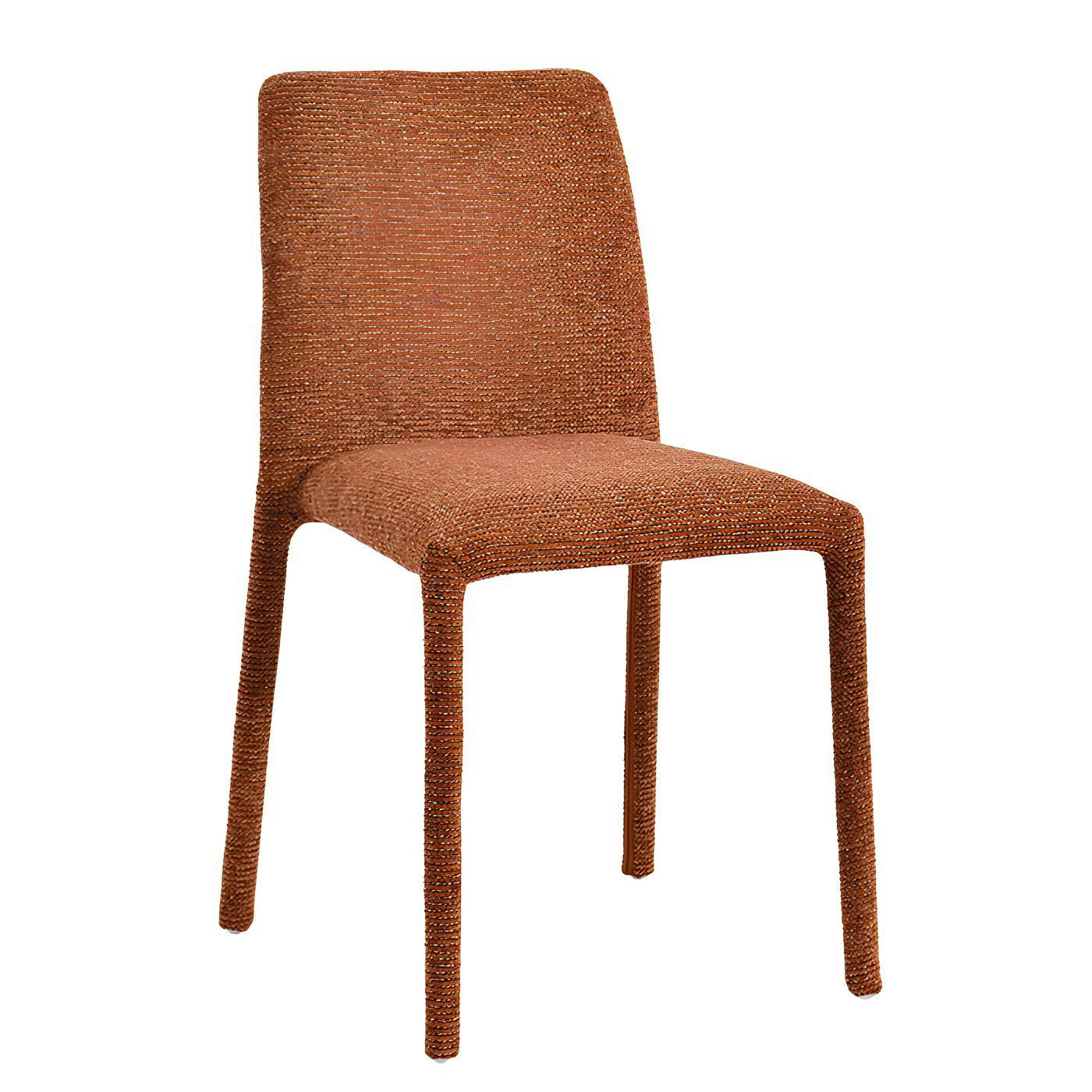 Chaise empilable terracotta en tissu (lot de 2) ESSEN