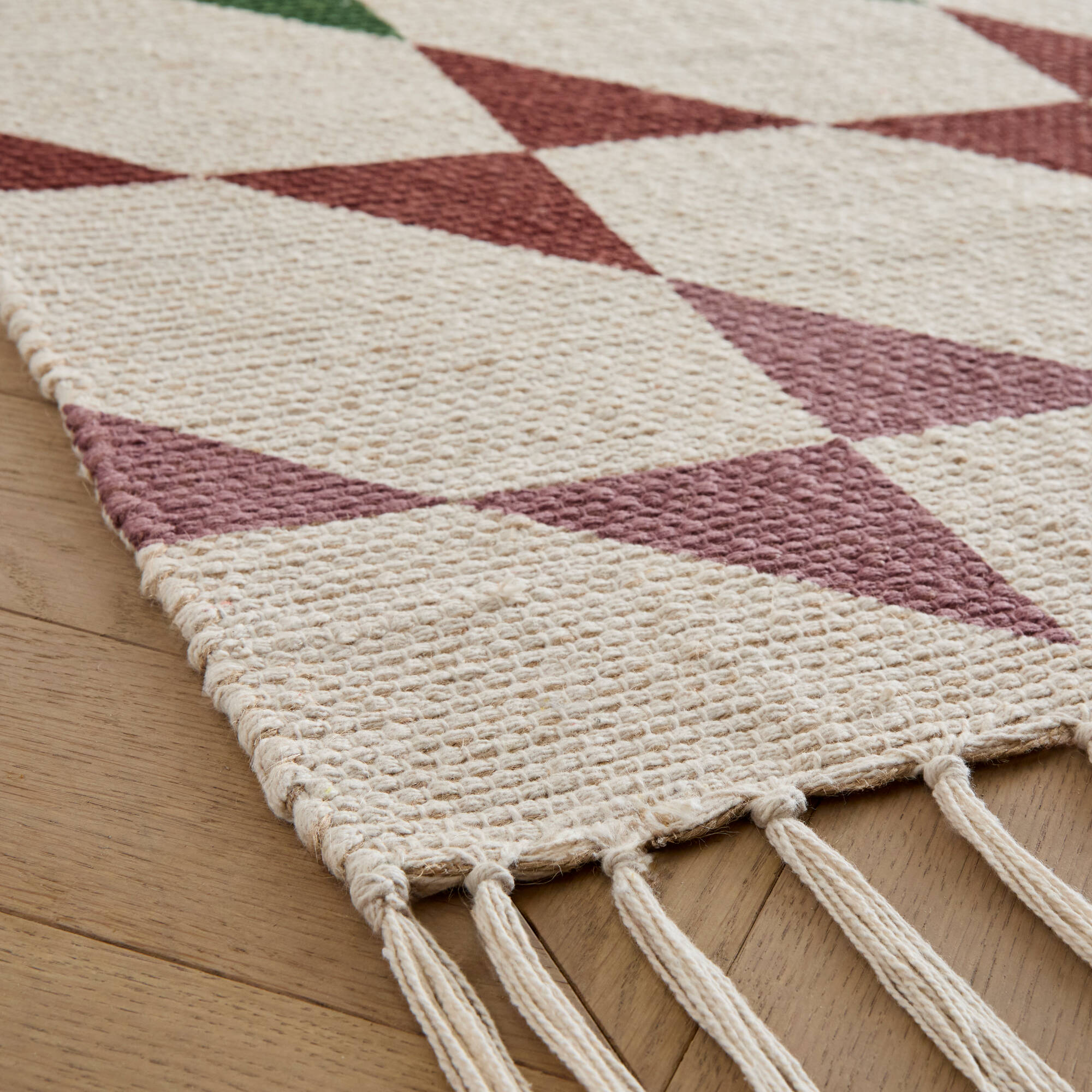 Tapis texturé imprimé géométrique