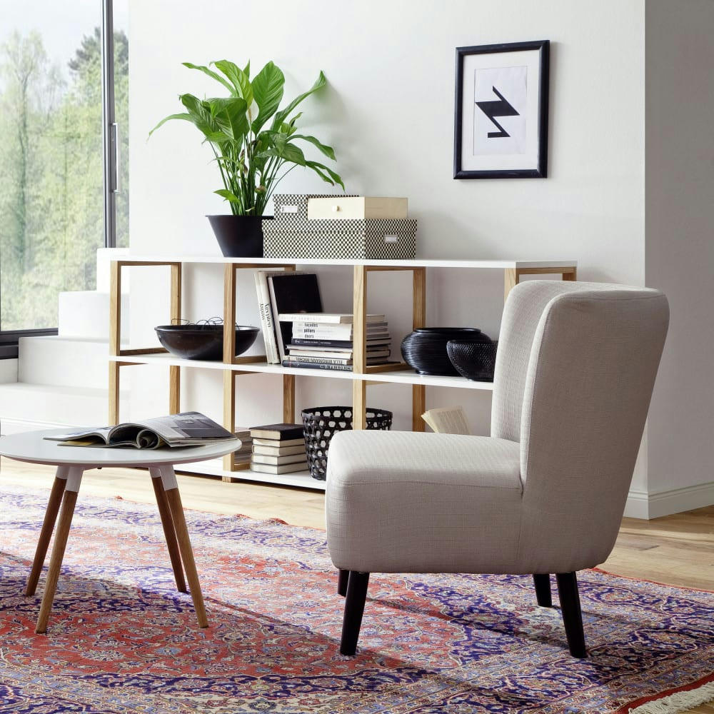 ART - Étagère en bois 6 niches blanc