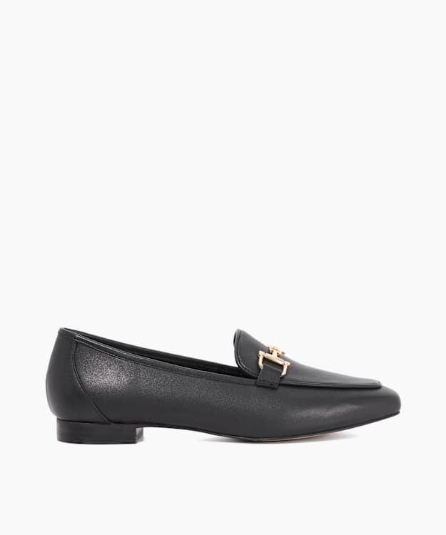 Grained Black - Hardware-Detail Loafers