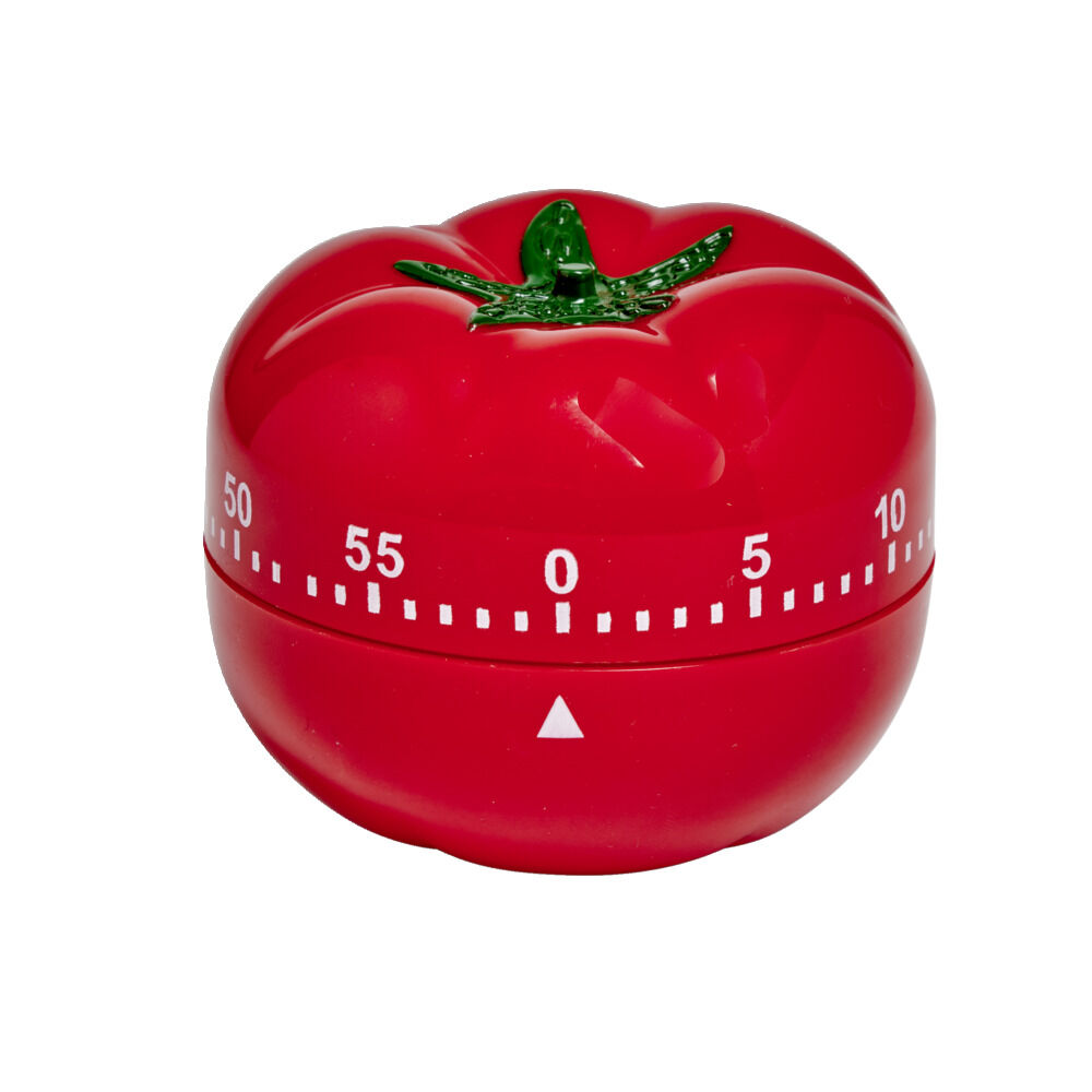 Minuteur forme tomate rouge Ø7xH6cm