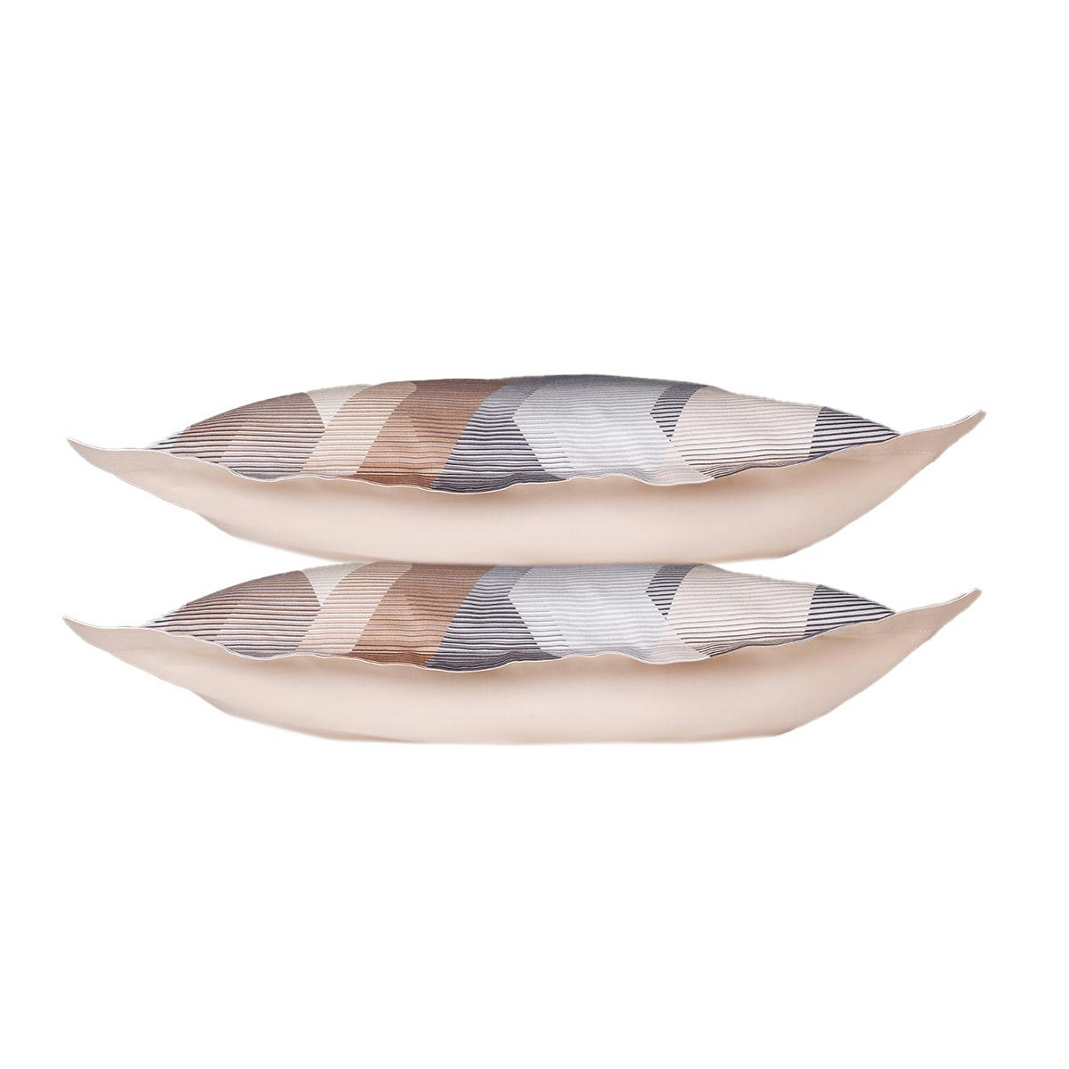 HELIX BROWN - Lot de 2 Taies d'oreiller 63x63 cm satin de coton