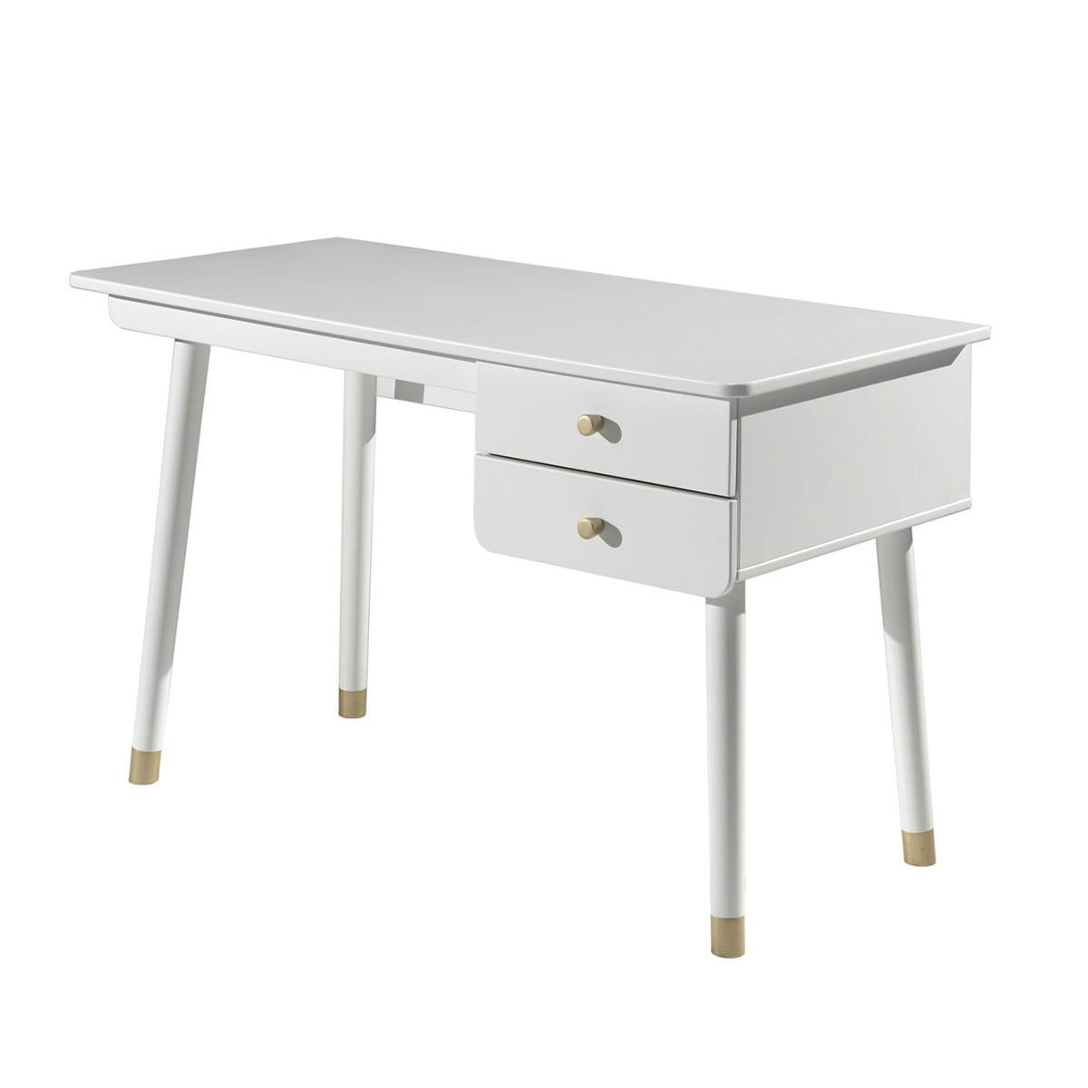 BILLY - Bureau 2 tiroirs blanc
