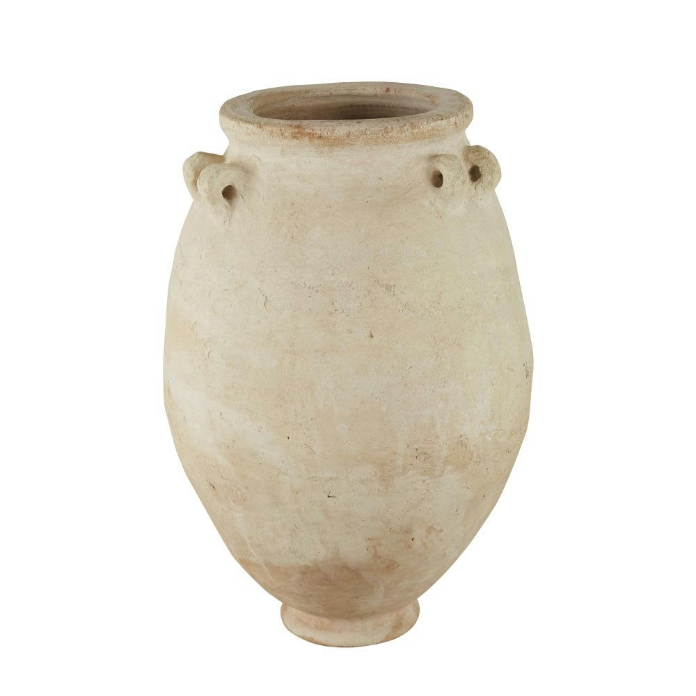 ADELA - Cache-pot jarre en terre cuite beige H93