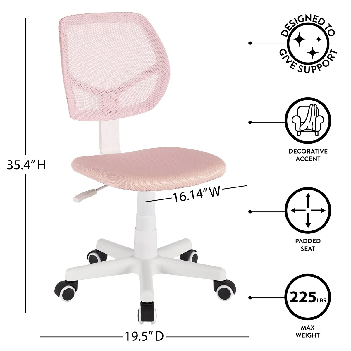 Urban Lifestyle Computer Office Swivel Task Desk Chair