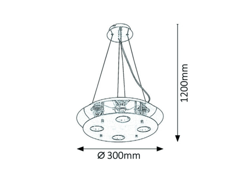 Lampa wisząca kolor dymny Naomi 4xGU10x15W wym: 120x30x30 cm Rabalux