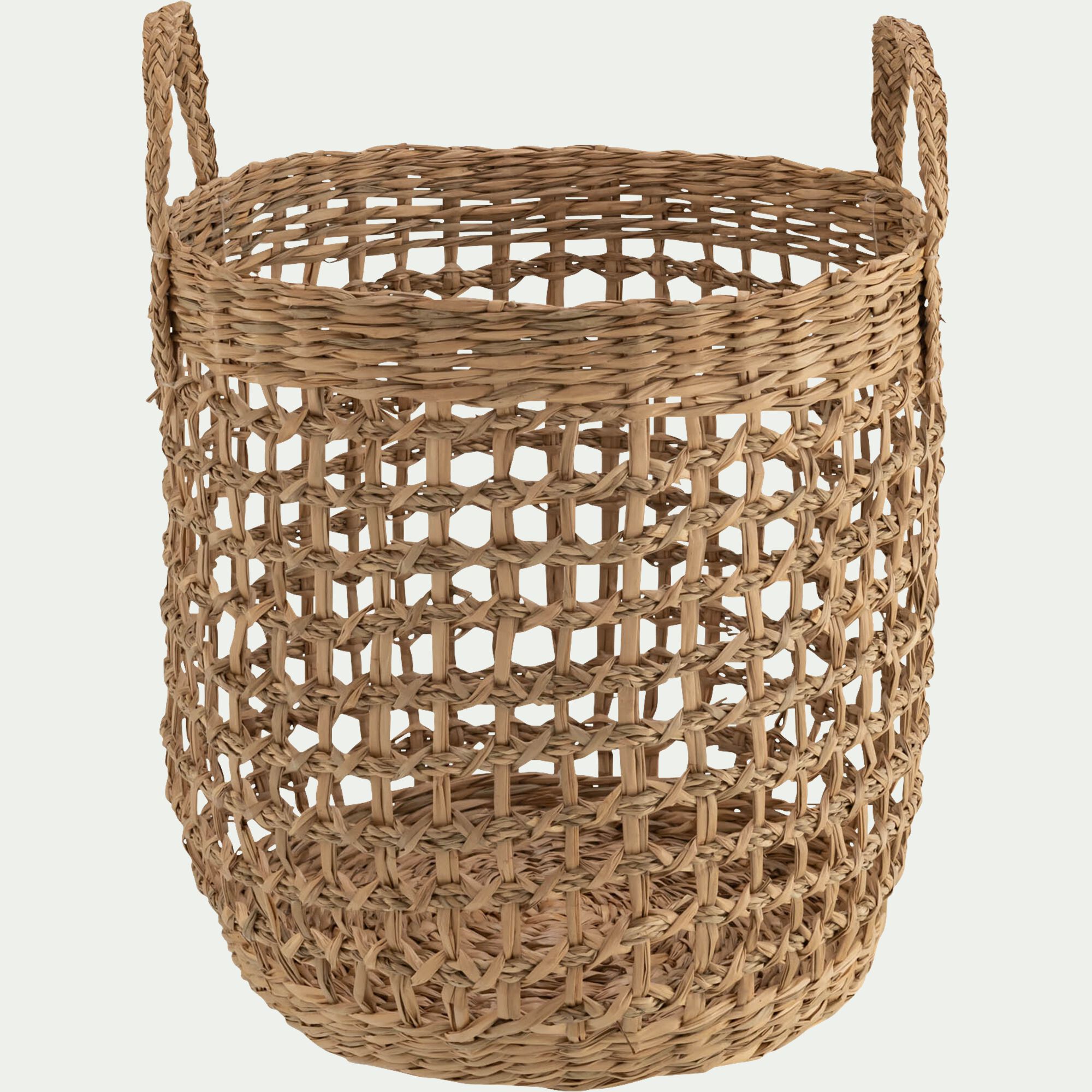 POSITANO - Panier tressé en jonc de mer D30xH30cm - naturel