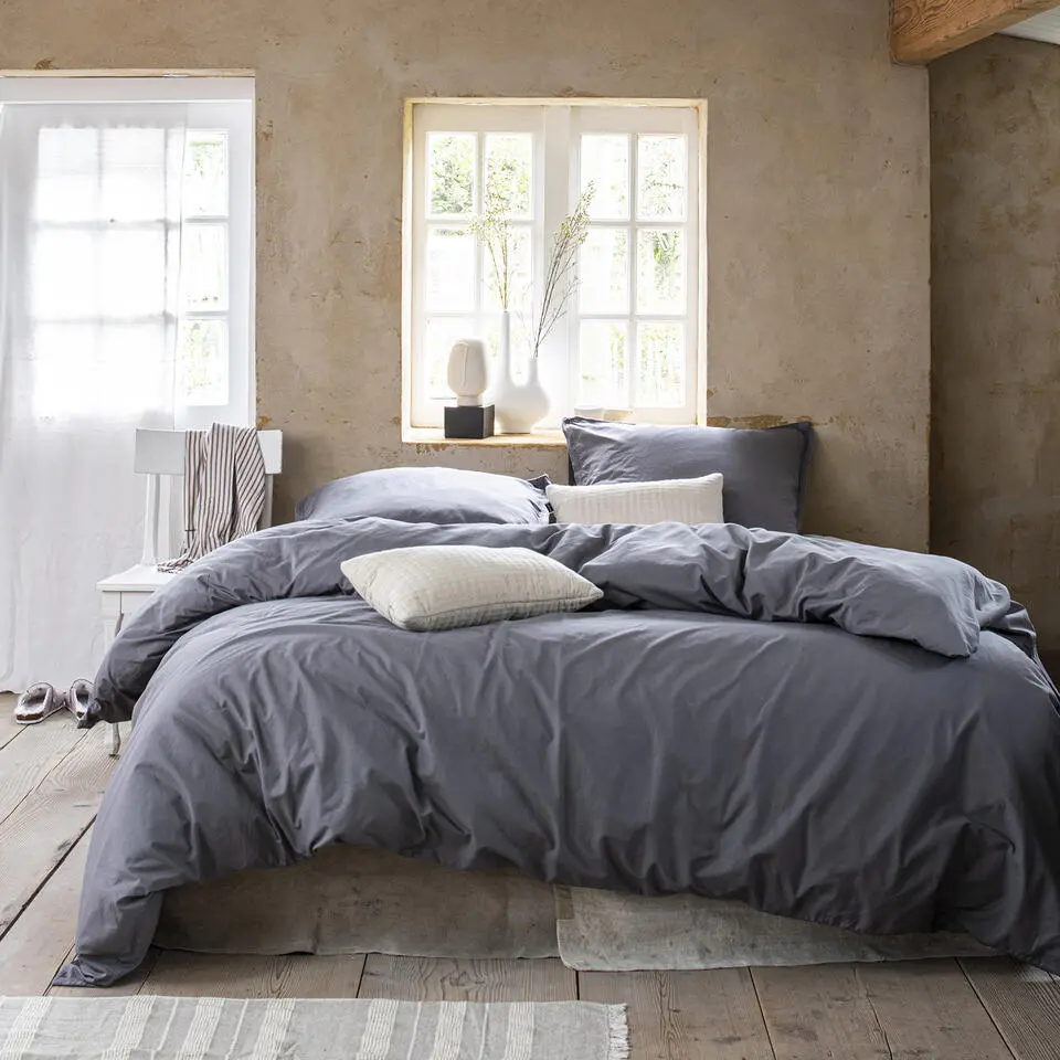 Cinderella dekbedovertrek Moon - Katoen - 200x200/220 cm - Antraciet