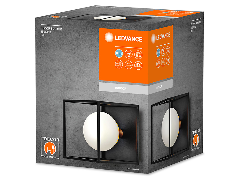 Lampa sufitowa Decor Square stalowa czarna