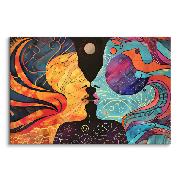 Obraz Abstrakcyjne Twarze W Stylu Boho 30x20cm
