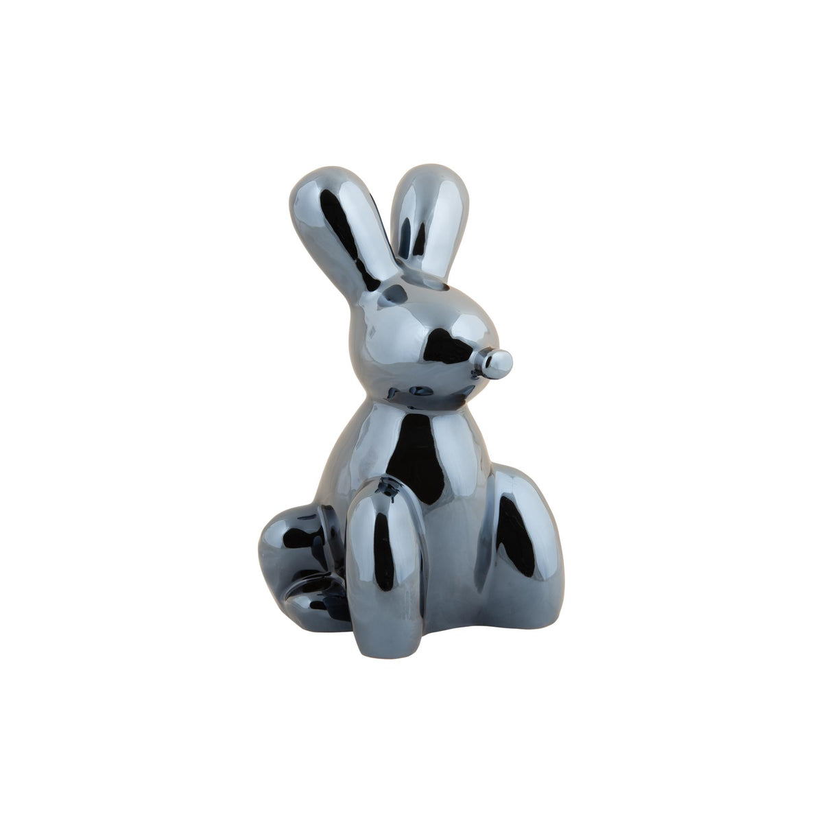 Present Time ornament Balloon Bunny Groot - zwart - 12.7x11.5x20cm
