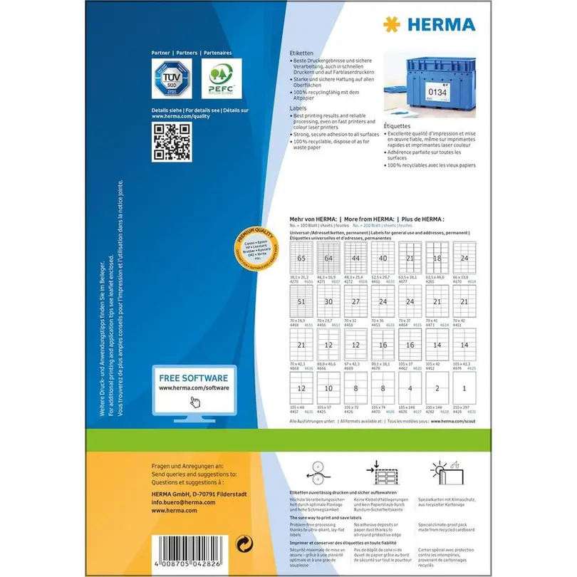 Etiketten 200er-Set Universal-Etiketten