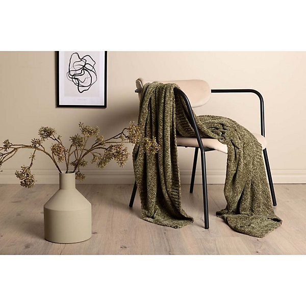 Jeté de canapé en polyester chenille Ally 170x130 cm