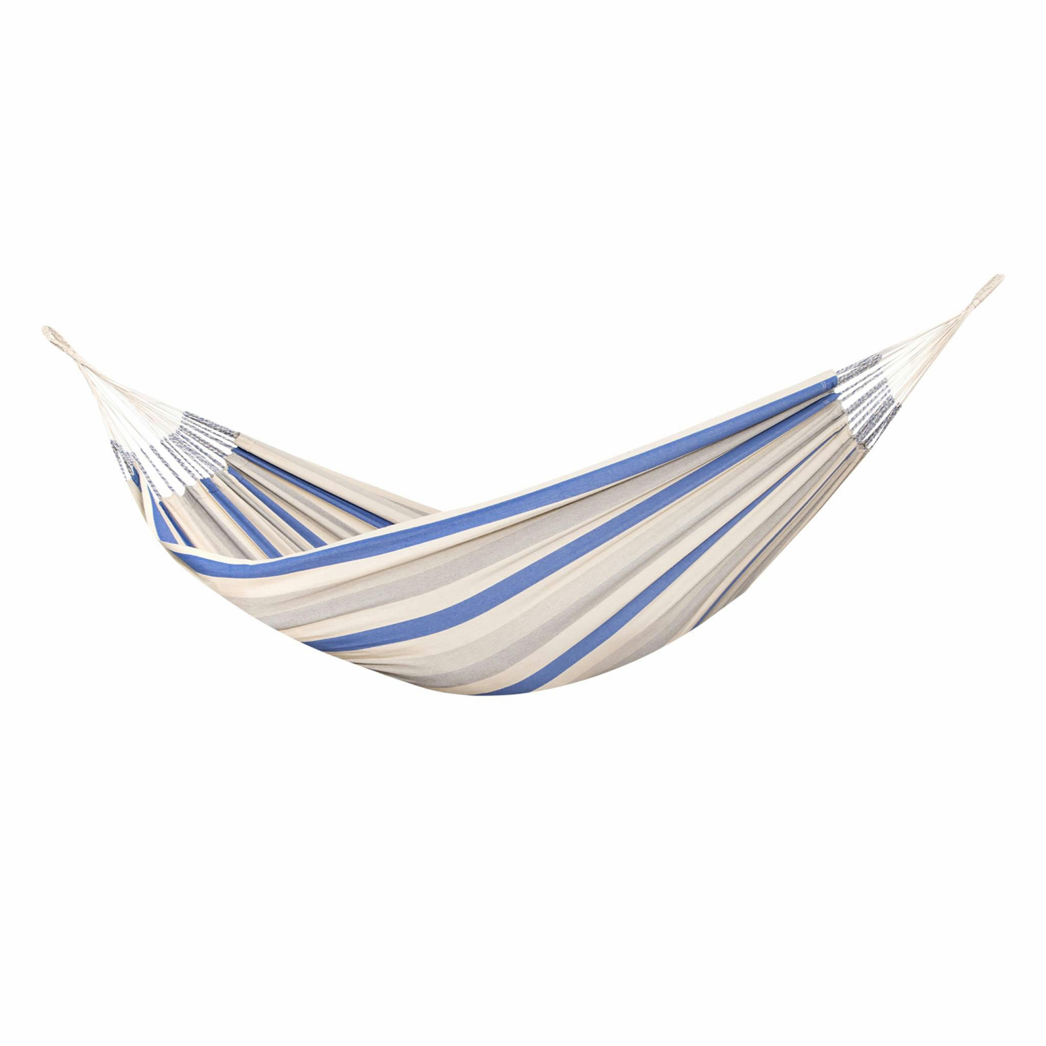 MEDELLIN 240 - Toile de hamac rayée  - bleu turquoise / gris clair / écru, 240x160cm