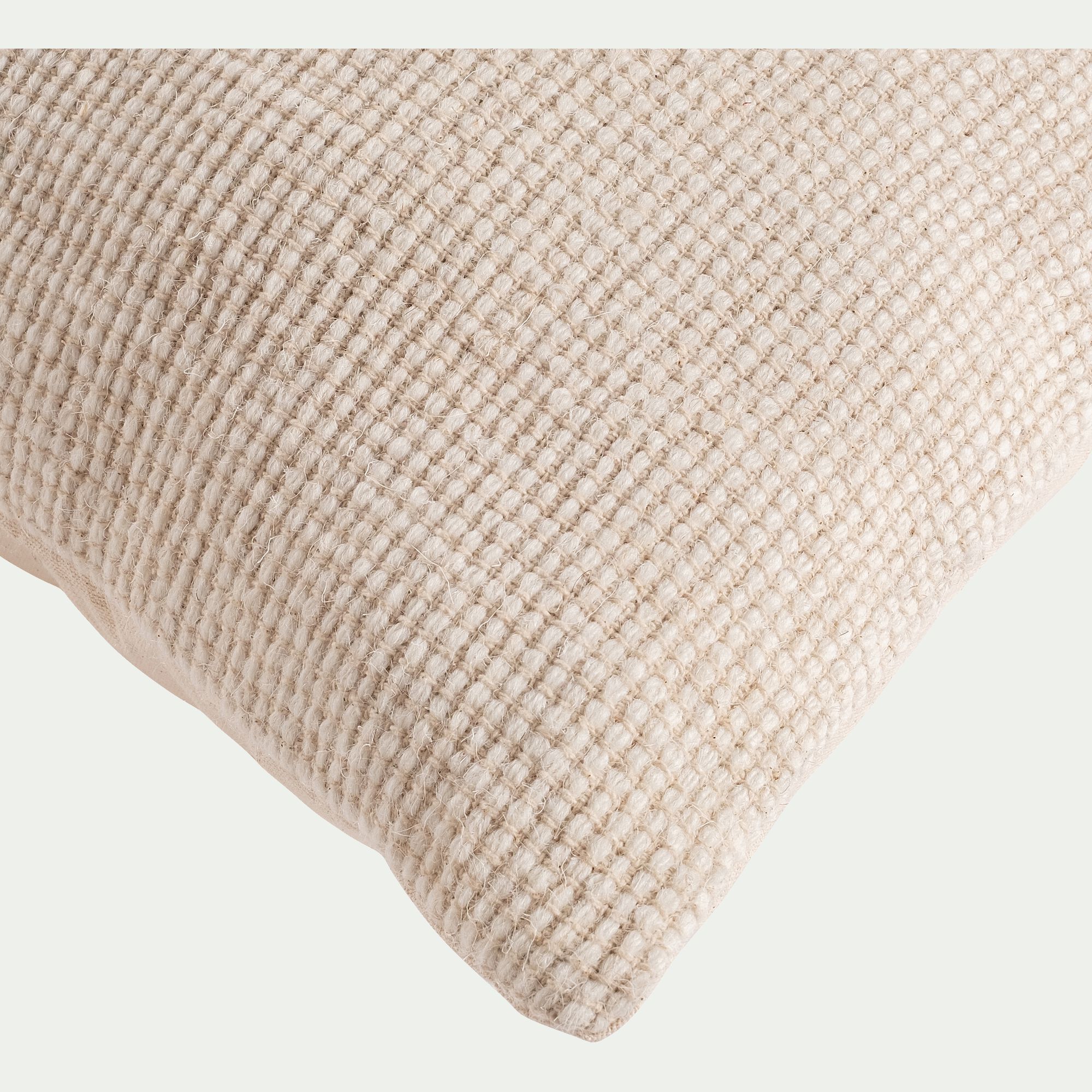 SAULT - Coussin tissé en coton 50x70cm - beige