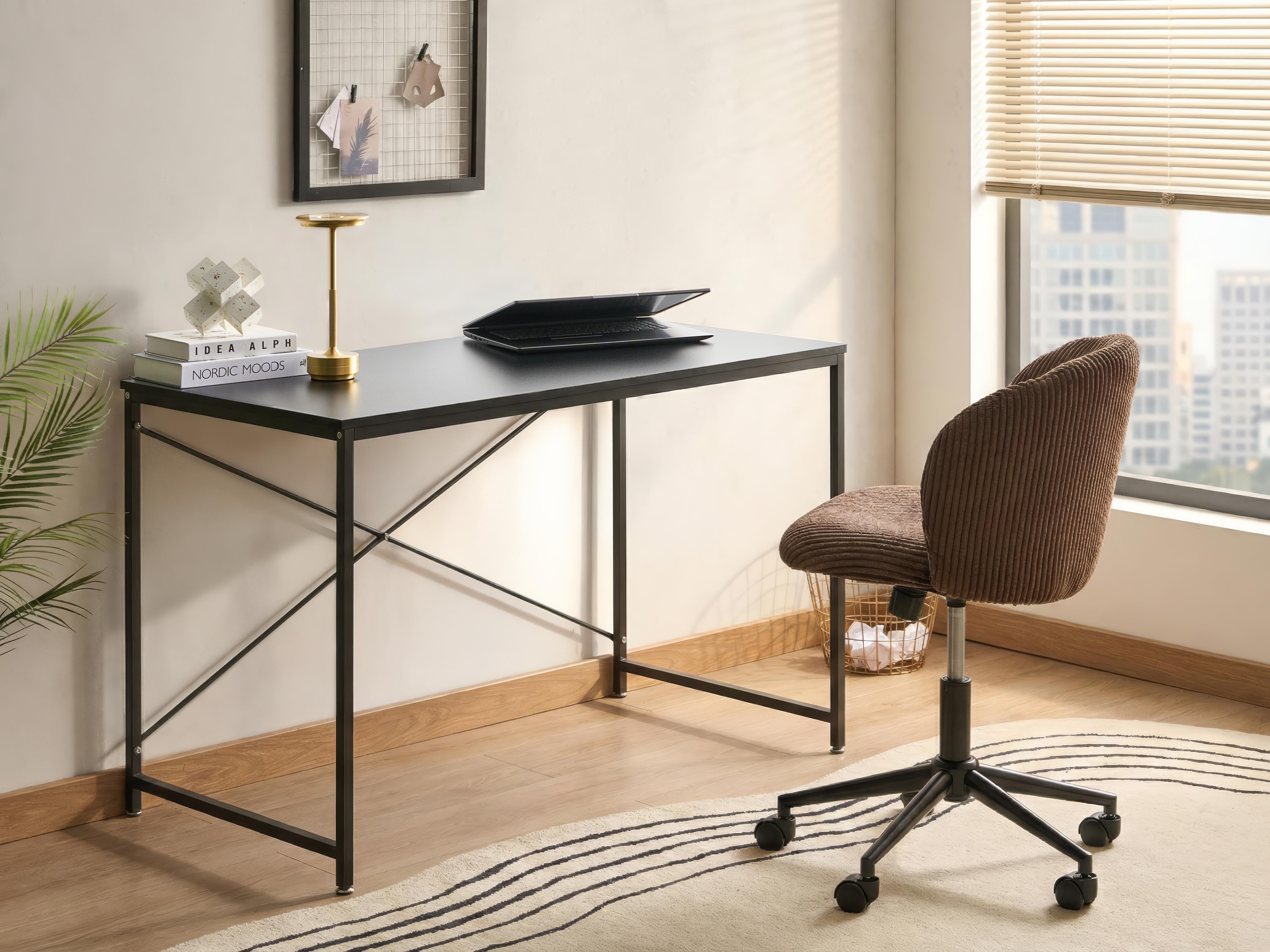 Home Office Desk ANDASTE Black 120 cm 60 cm
