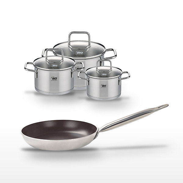 Lot Poêle 28 cm Elo Bistro Line &3 Faitouts Elo Citrin