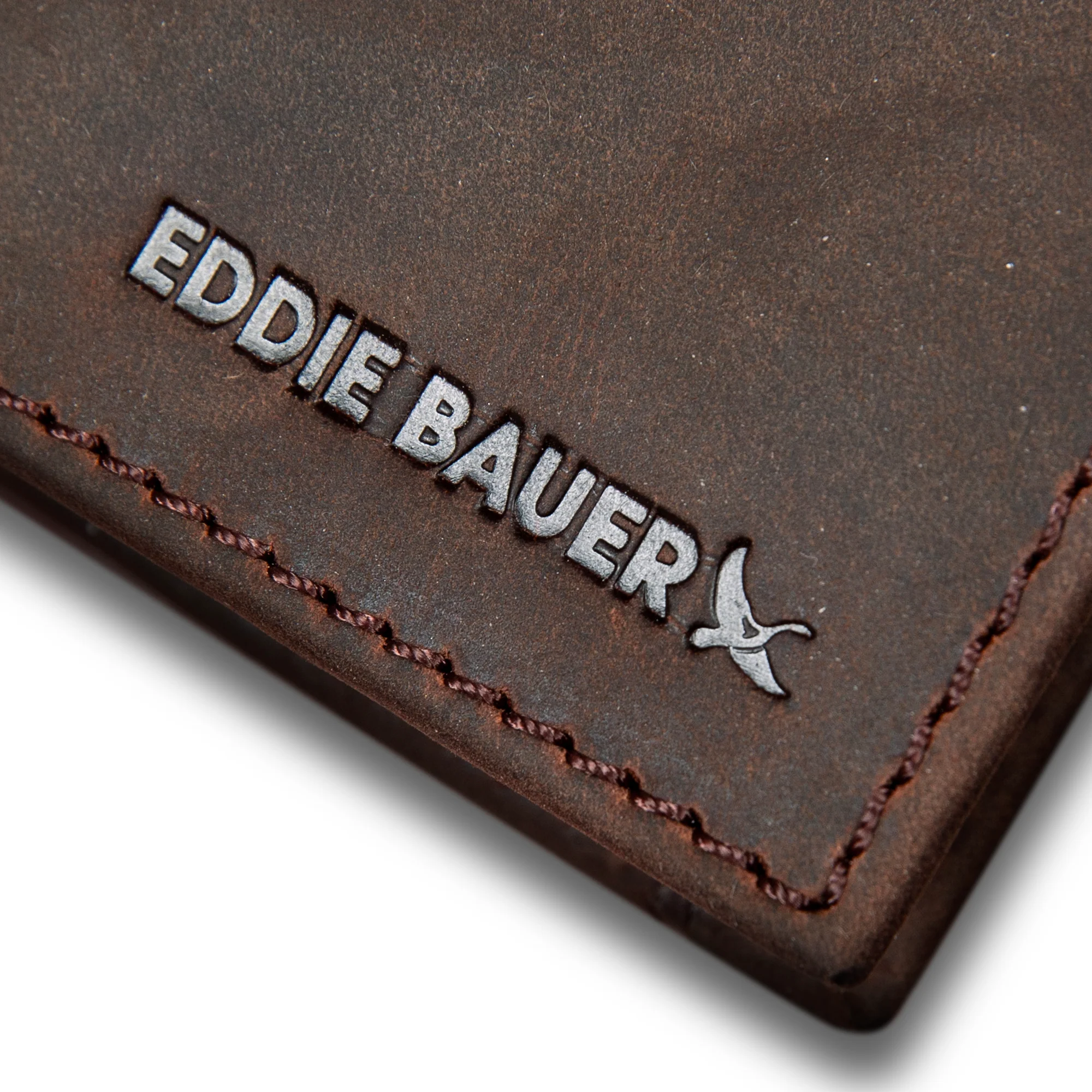 Money Clip Bifold Leather Wallet With Embossed Sasquatch