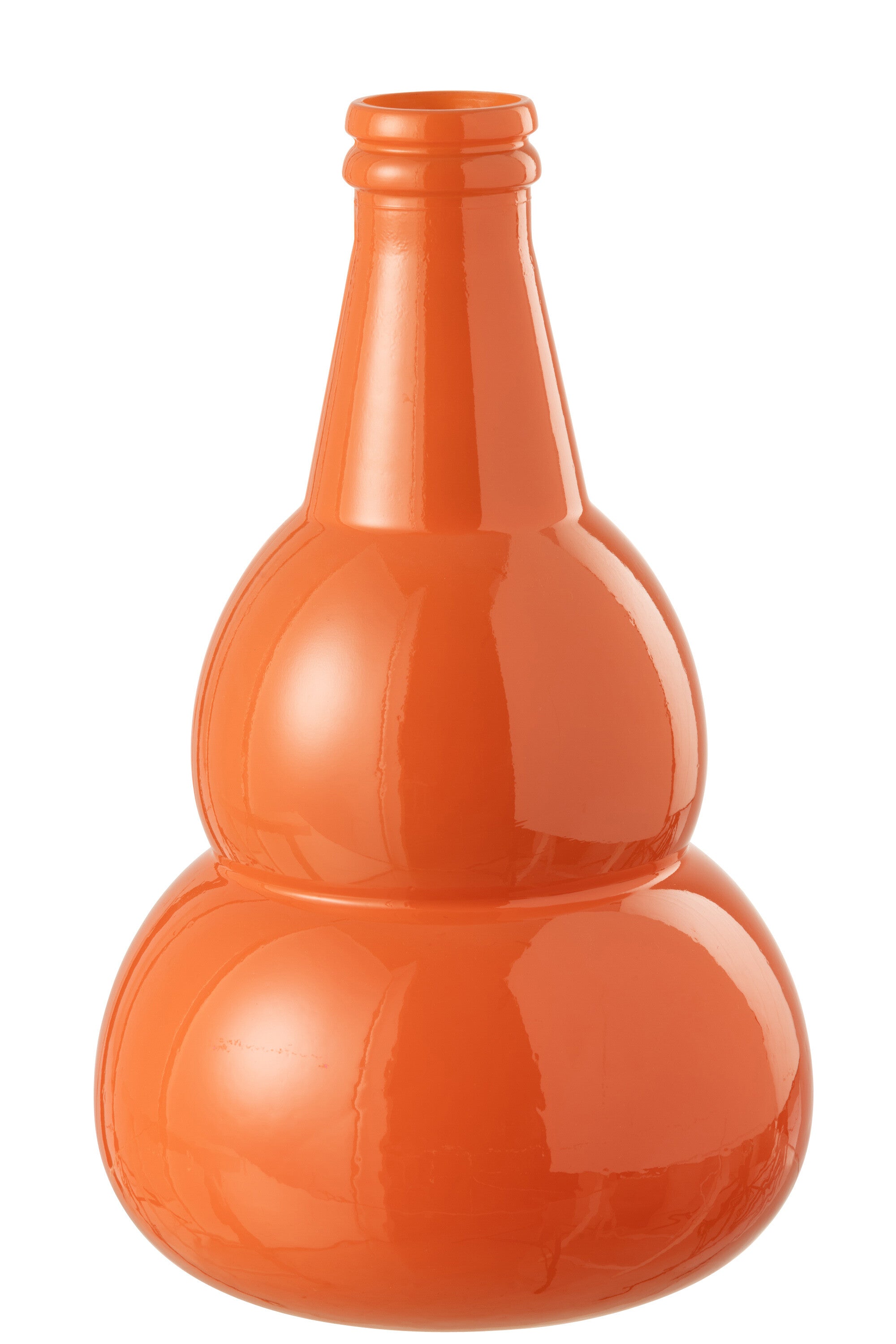 J-Line vaas Cocoon - glas - oranje - 45 cm hoog