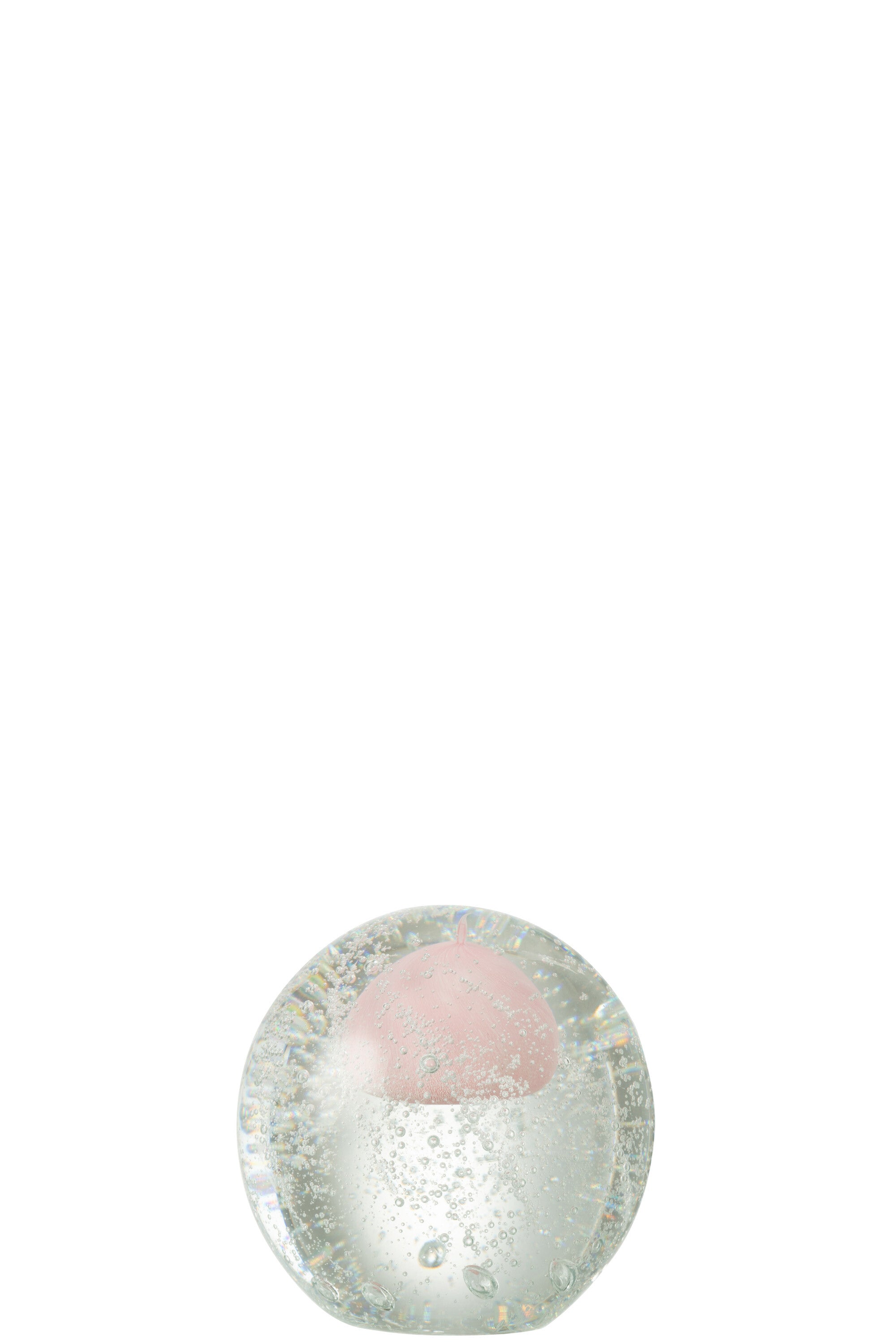 J-Line presse-papier Bubbel - glas - roze - medium