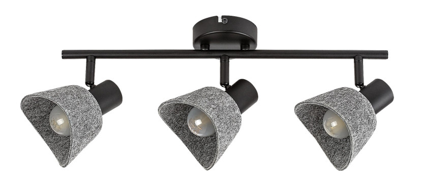 Lampa sufitowa popielato-czarna FARELIA 3xE14x10W wym: 21x45x11 cm Rabalux