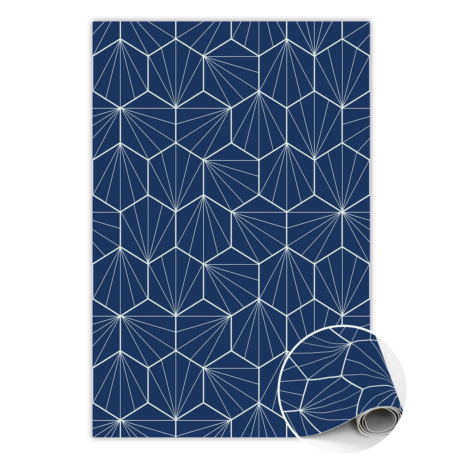 Wewnętrzny dywan winylowy Hexagony 60 x 90 cm