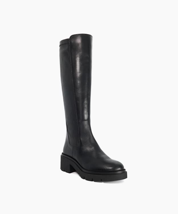 Toni Black - Leather Knee-High Boots