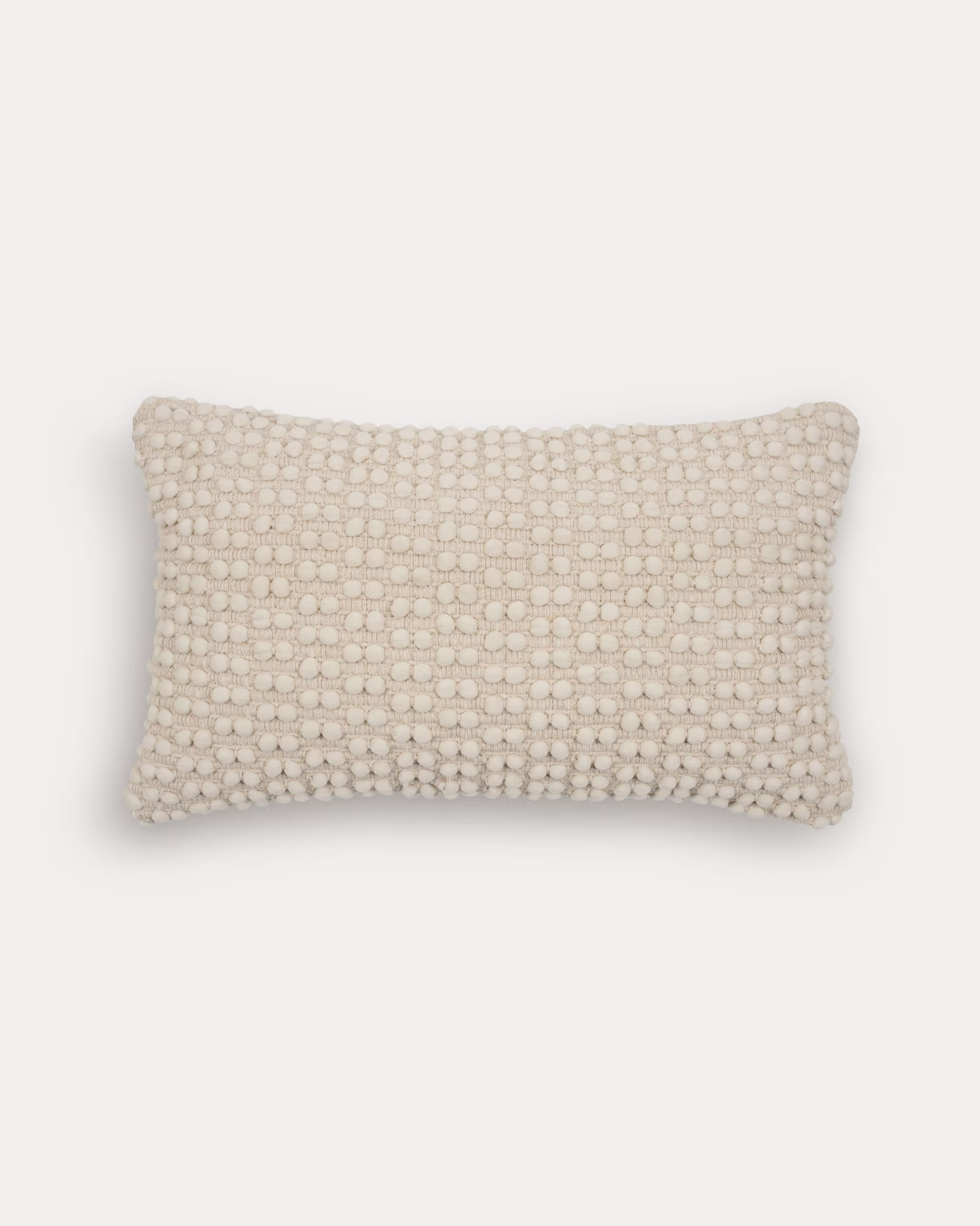 Funda cojín Mascarell de algodón y polipropileno blanco 30 x 50 cm