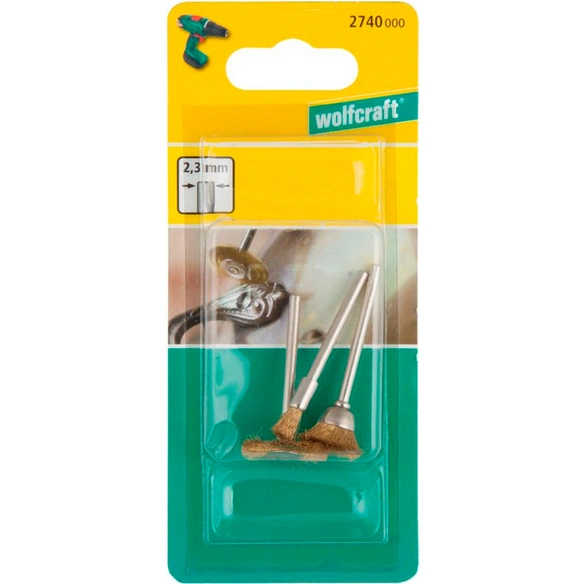 Bürstenset, Messing, 3-teilig