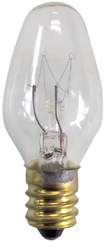 NOMA C7 E12 Base, Dimmable Incandescent Light Bulbs, 16 Lumens, Warm White, 4W, 4-pk