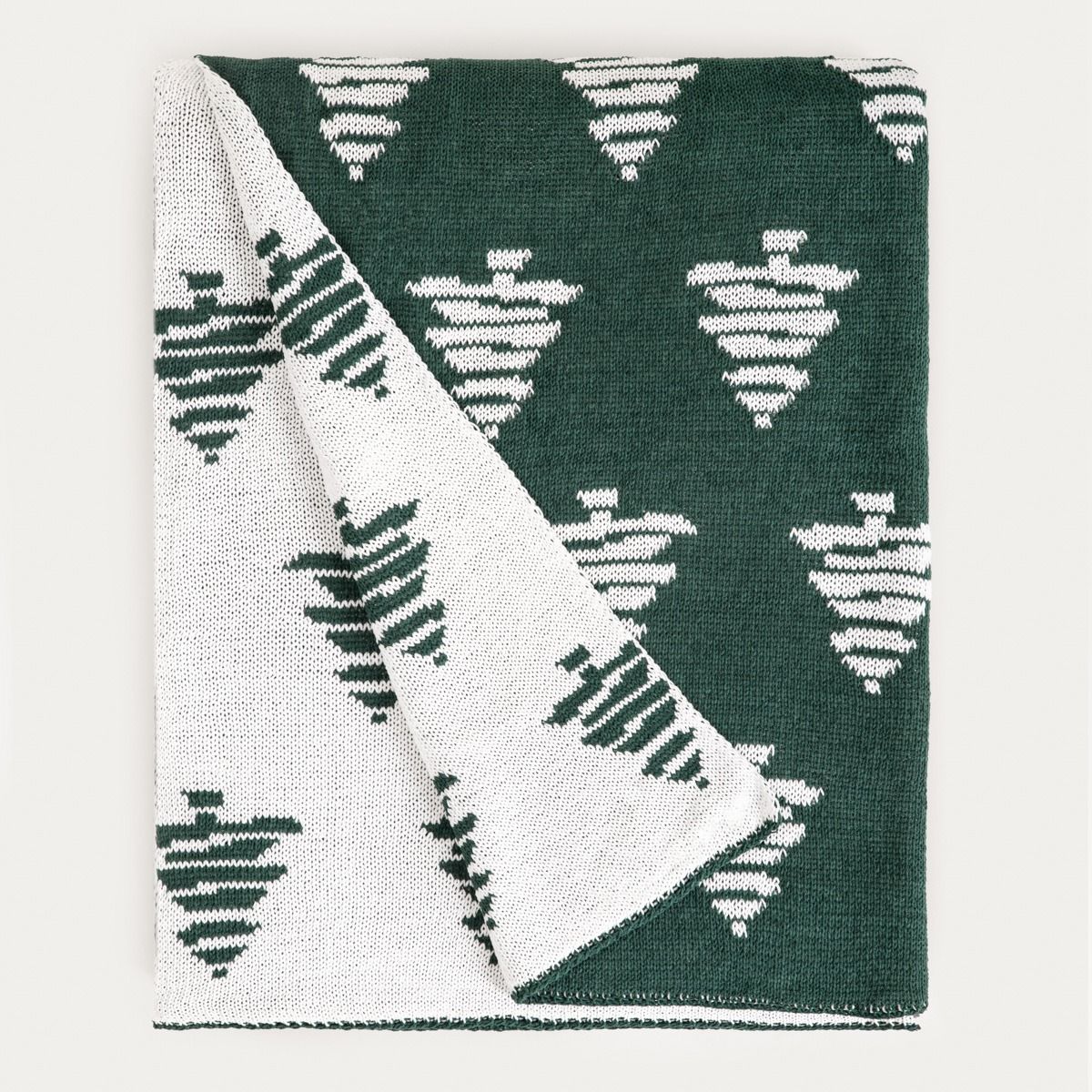 Koc ARNIN zielony w choinki 150x200 cm