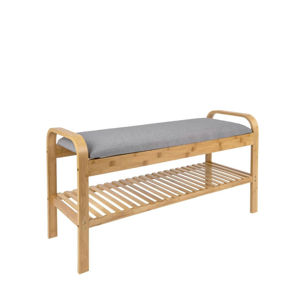 ARCH - Banc en bois et tissu gris