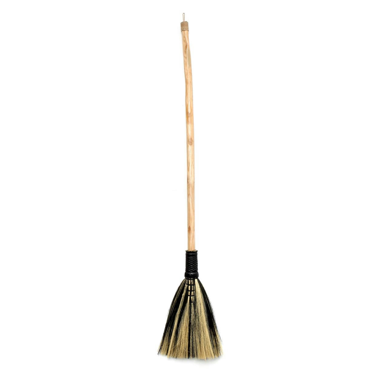 BIG BROOM - Grande brosse en bois et herbe naturel noir