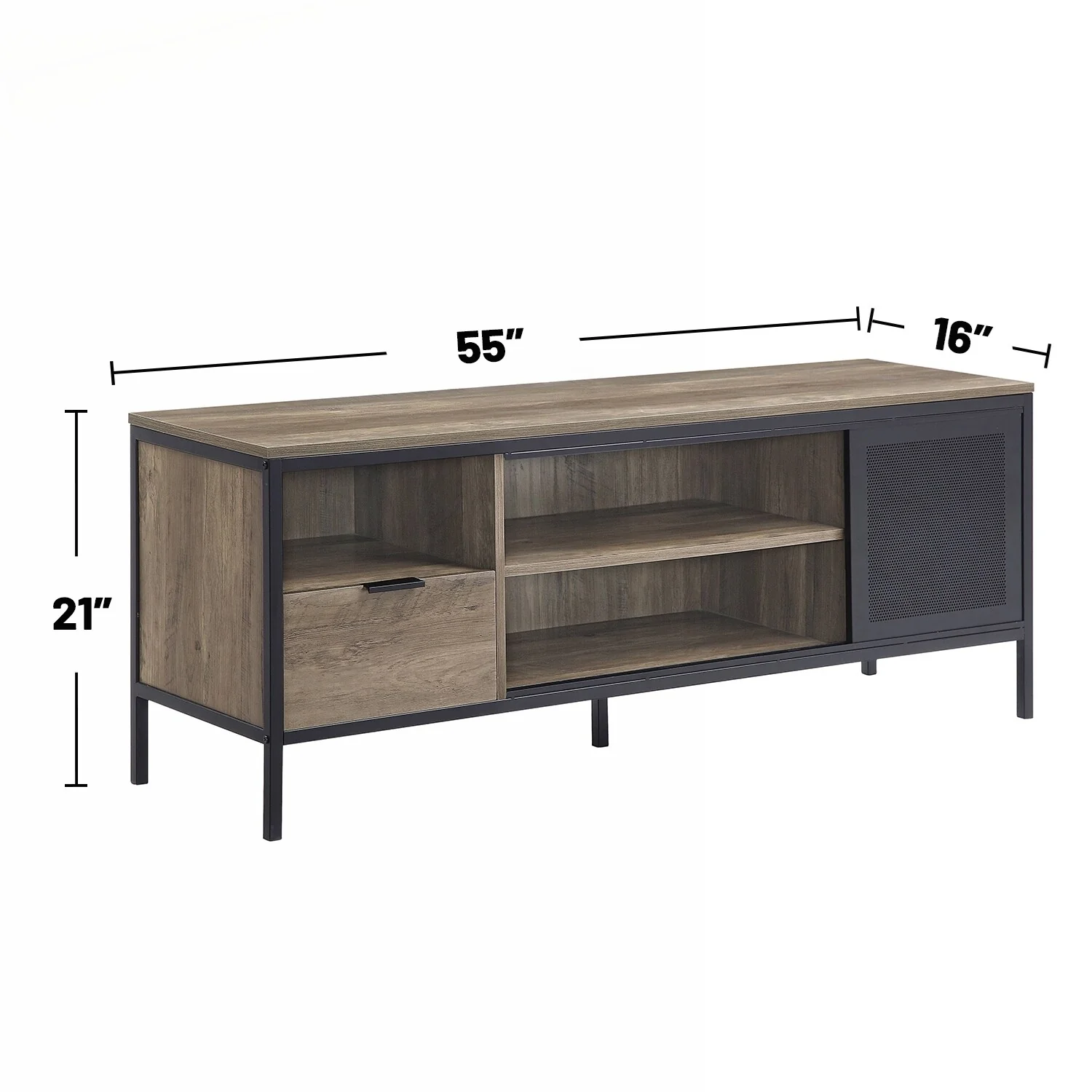 Versatile Rustic TV Stand with Multiple Compartments for Organized Entertainment