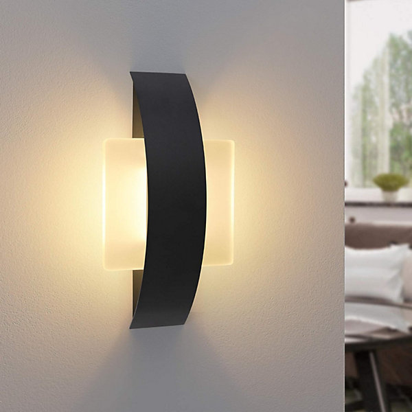 NETTLIFE Applique Murale LED Intérieur Couloir 23,5cm - Lampe de Lit Acrylique Blanc Chaud 3000K 7W