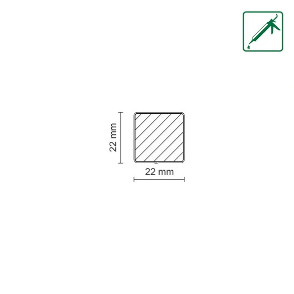 Eckenstäbchen »RENOVO«, RENOVO Eiche Newport 2 St. 22x22x62 mm